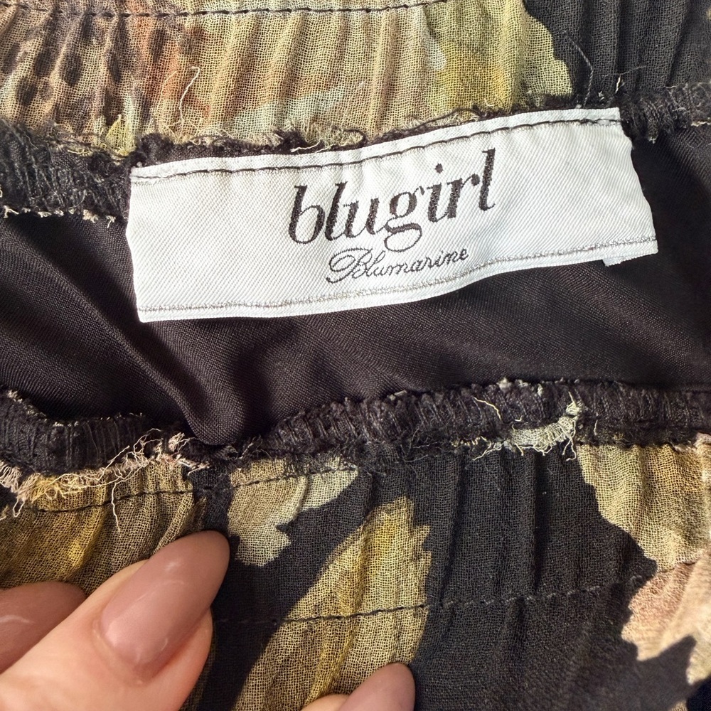 Blugirl Sheer Floral Maxi Skirt | Flowing Designer Skirt | Size D34 (US 4) - Picture 4 of 17